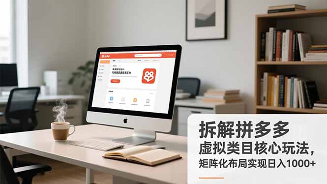拆解拼多多虚拟类目核心玩法，矩阵化布局实现日入1000+-生财