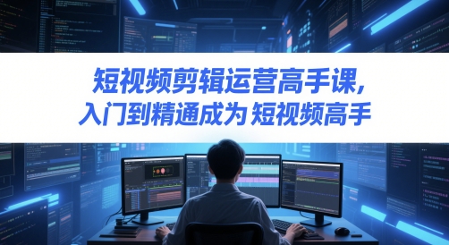 短视频剪辑运营高手课,入门到精通成为短视频高手-生财