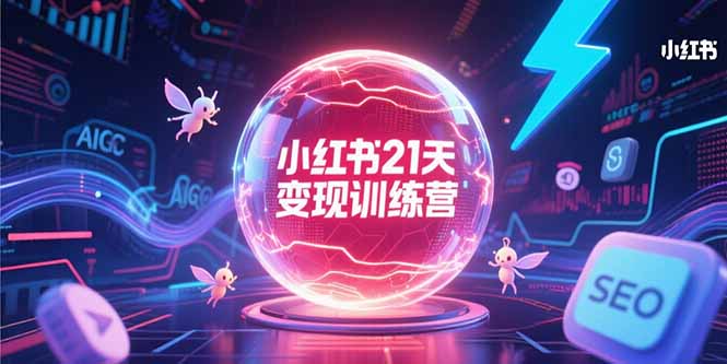 小红书21天变现训练营，AIGC工具高效应用，SEO优化核心技巧-生财